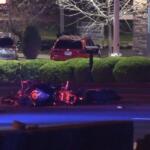 A motorcycle and semi crashed on Fort Campbell Boulevard on March 14, 2026. (Enrique Hernandez, Dash 10 Media)