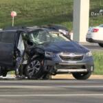 Two vehicles crashed at 101st Airborne Division Parkway and Peachers Mill Road on April 15, 2026. (Enrique Hernandez, Dash 10 Media)