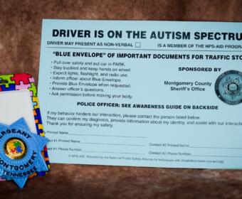 The Blue Envelope program at the Montgomery County Sheriff's Office. (MCSO, contributed)