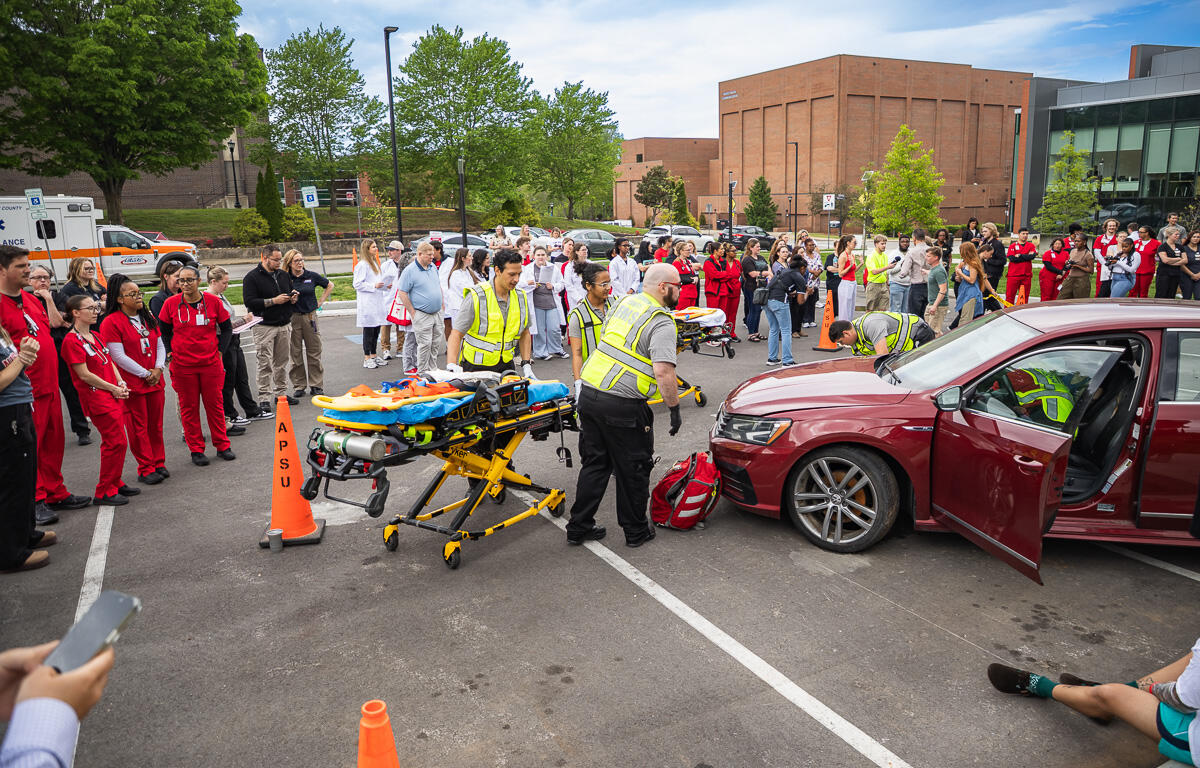 Austin Peay State University emergency response simulation on April 13, 2026. (Wesley Irvin)