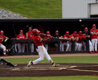 Austin Peay State University's baseball team dropped game three of its weekend series to North Alabama, 15-5, Sunday, April 13, 2026, at Joe Maynard Field at Raymond C. Hand Park. (Nic Hotop, Austin Peay Athletics)