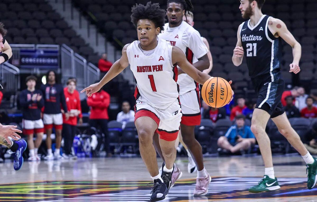 The Austin Peay men’s basketball team beat Stetson, 69-60, in the quarterfinals of the Atlantic Sun Conference Basketball Tournament, Friday, March 6, 2026, at VyStar Veterans Memorial Arena in Jacksonville, Florida.