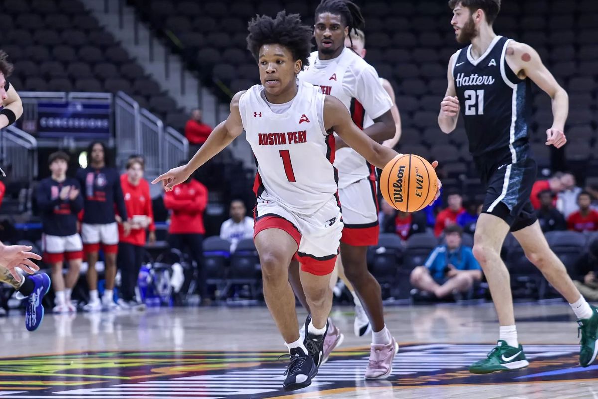 The Austin Peay men’s basketball team beat Stetson, 69-60, in the quarterfinals of the Atlantic Sun Conference Basketball Tournament, Friday, March 6, 2026, at VyStar Veterans Memorial Arena in Jacksonville, Florida.