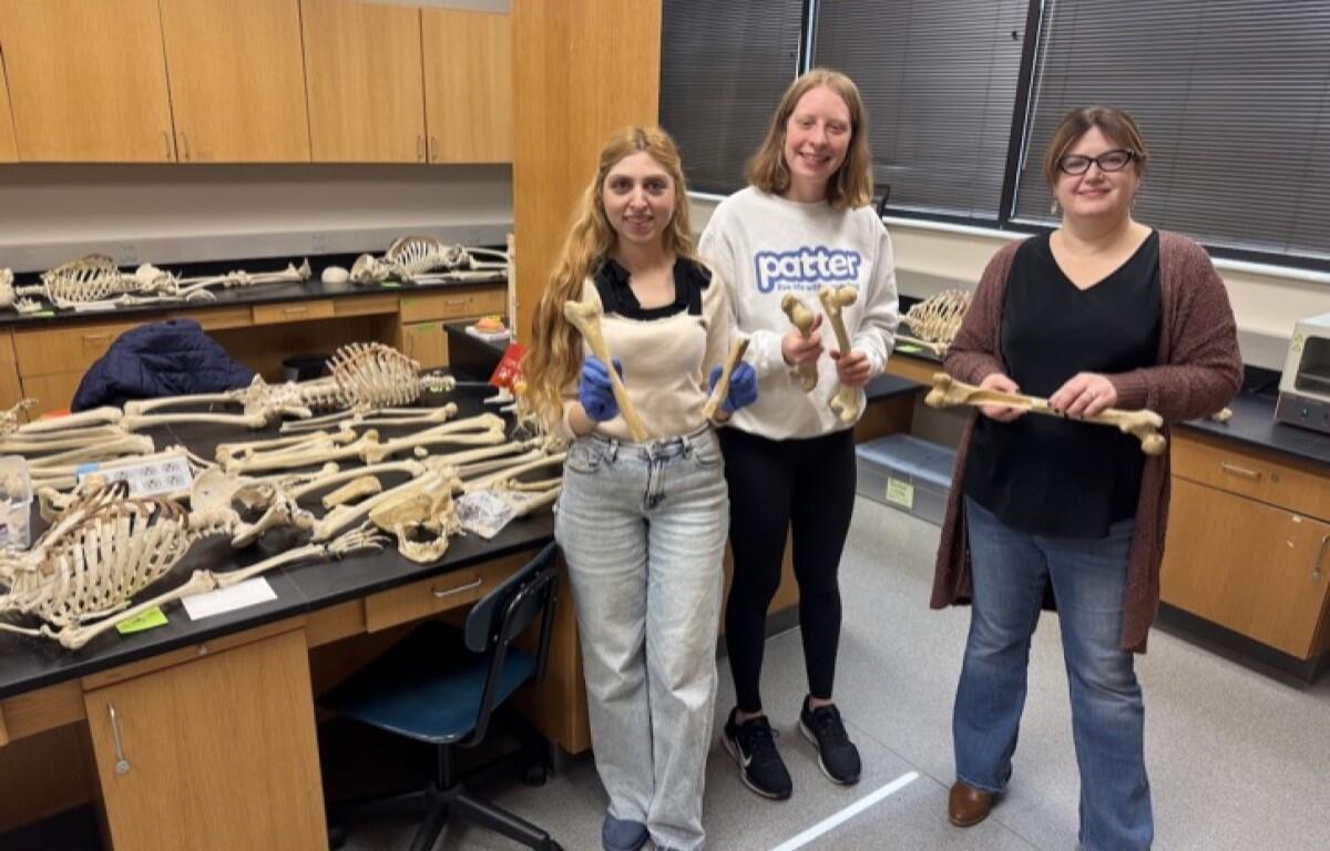 From left: biology major Kani Almousa, graduate student Lydia Gann, and Dr. Amy Thompson, chair of the Department of Biology. (APSU, contributed)
