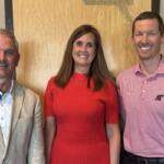 From the left, Charlie Koon, Ginna Holleman and Brad Averitt.