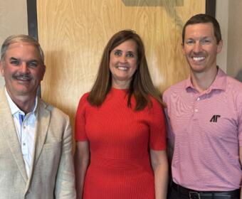 From the left, Charlie Koon, Ginna Holleman and Brad Averitt.