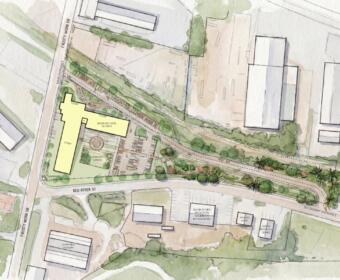 A proposed redevelopment of Frosty Morn for senior housing (Contributed, City of Clarksville)