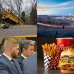 Clockwise from top left, school bus crash, zinc plant, Checkers, DUI homicide case.