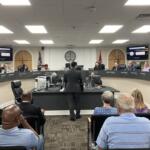 Rustom Khouri addressing the Clarksville City Council on April 2, 2026. (Christian Brown)