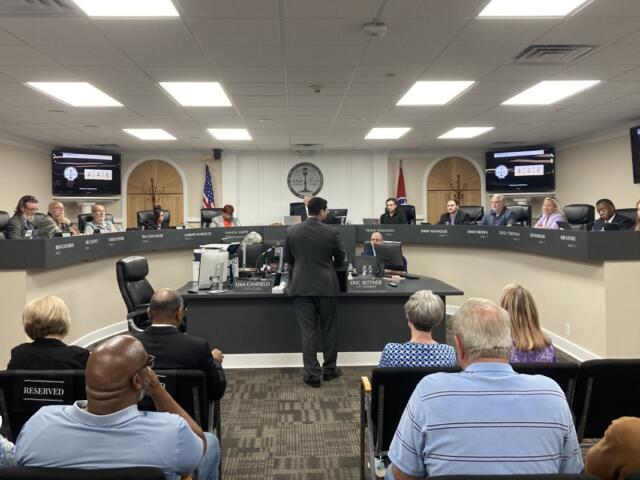 Rustom Khouri addressing the Clarksville City Council on April 2, 2026. (Christian Brown)