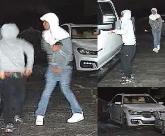 Two suspects on surveillance video in a series of vehicle burglaries. (CPD, contributed)
