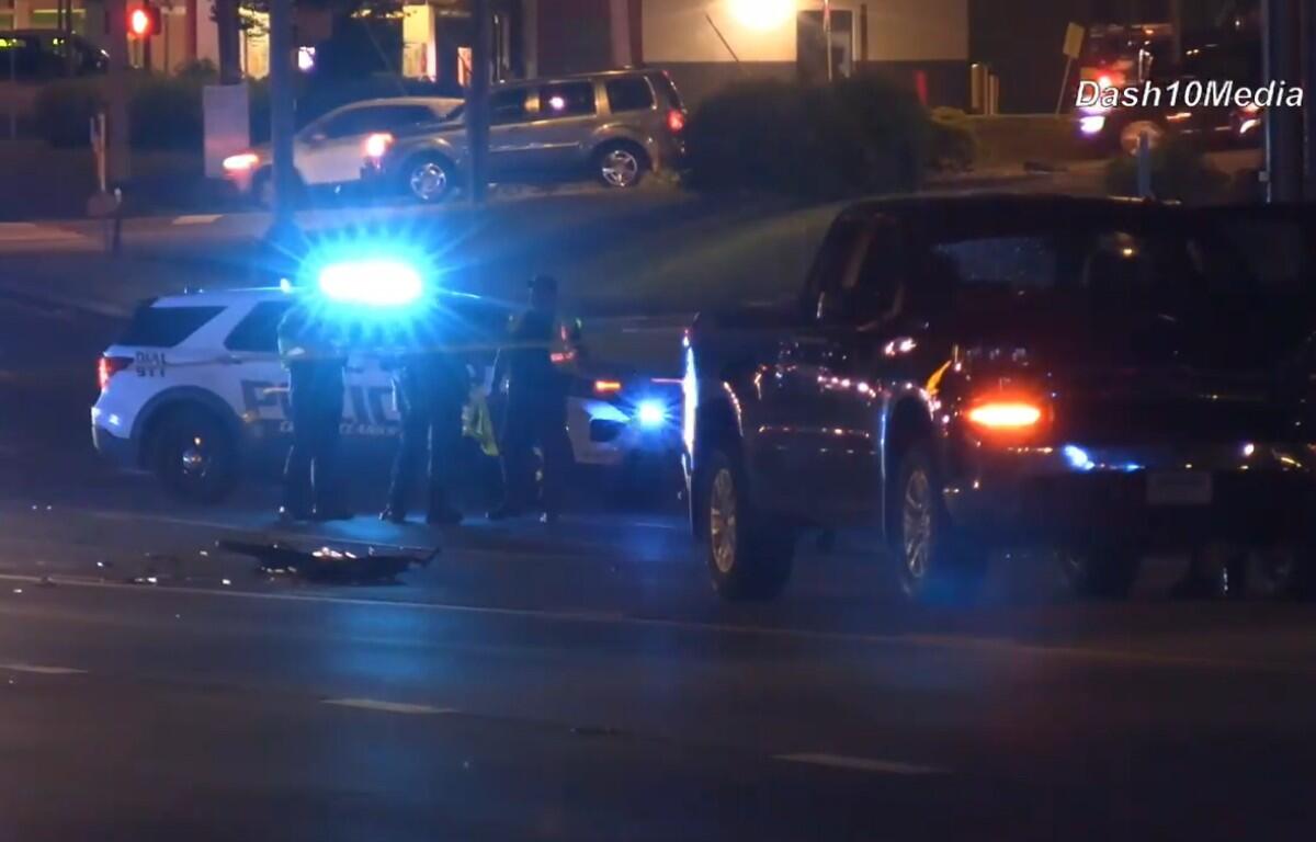 A bicyclist was hit by a truck on Fort Campbell Boulevard on April 27, 2026. (Enrique Hernandez, Dash 10 Media)