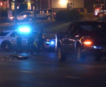 A bicyclist was hit by a truck on Fort Campbell Boulevard on April 27, 2026. (Enrique Hernandez, Dash 10 Media)