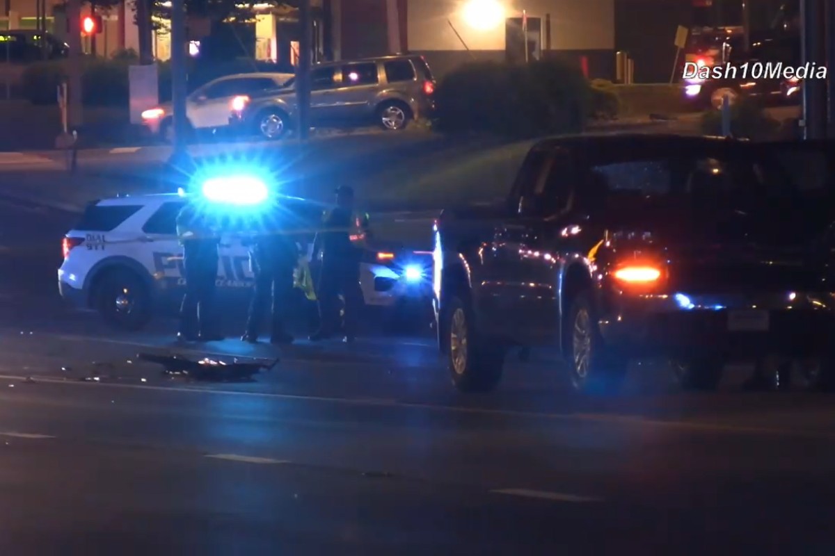 A bicyclist was hit by a truck on Fort Campbell Boulevard on April 27, 2026. (Enrique Hernandez, Dash 10 Media)