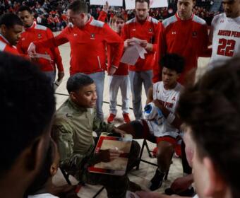 Austin Peay State University plays Central Arkansas during ASUN conference action on March 7, 2026. (Robert Smith, APSU Athletics)
