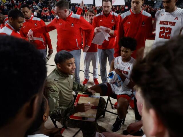 Austin Peay State University plays Central Arkansas during ASUN conference action on March 7, 2026. (Robert Smith, APSU Athletics)
