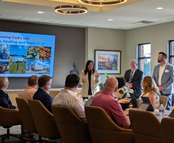 Ascension Saint Thomas representatives address the CMC Industrial Development Board on May 13, 2026. (Chris Smith)