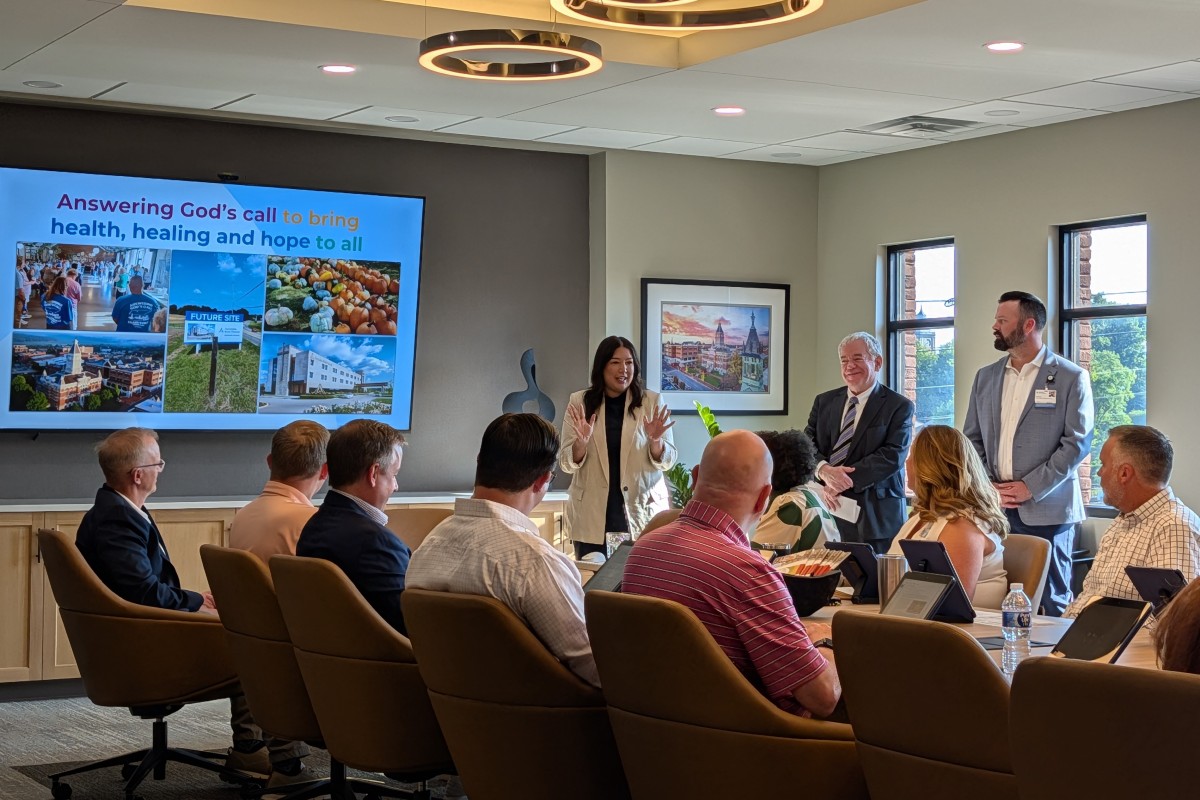 Ascension Saint Thomas representatives address the CMC Industrial Development Board on May 13, 2026. (Chris Smith)