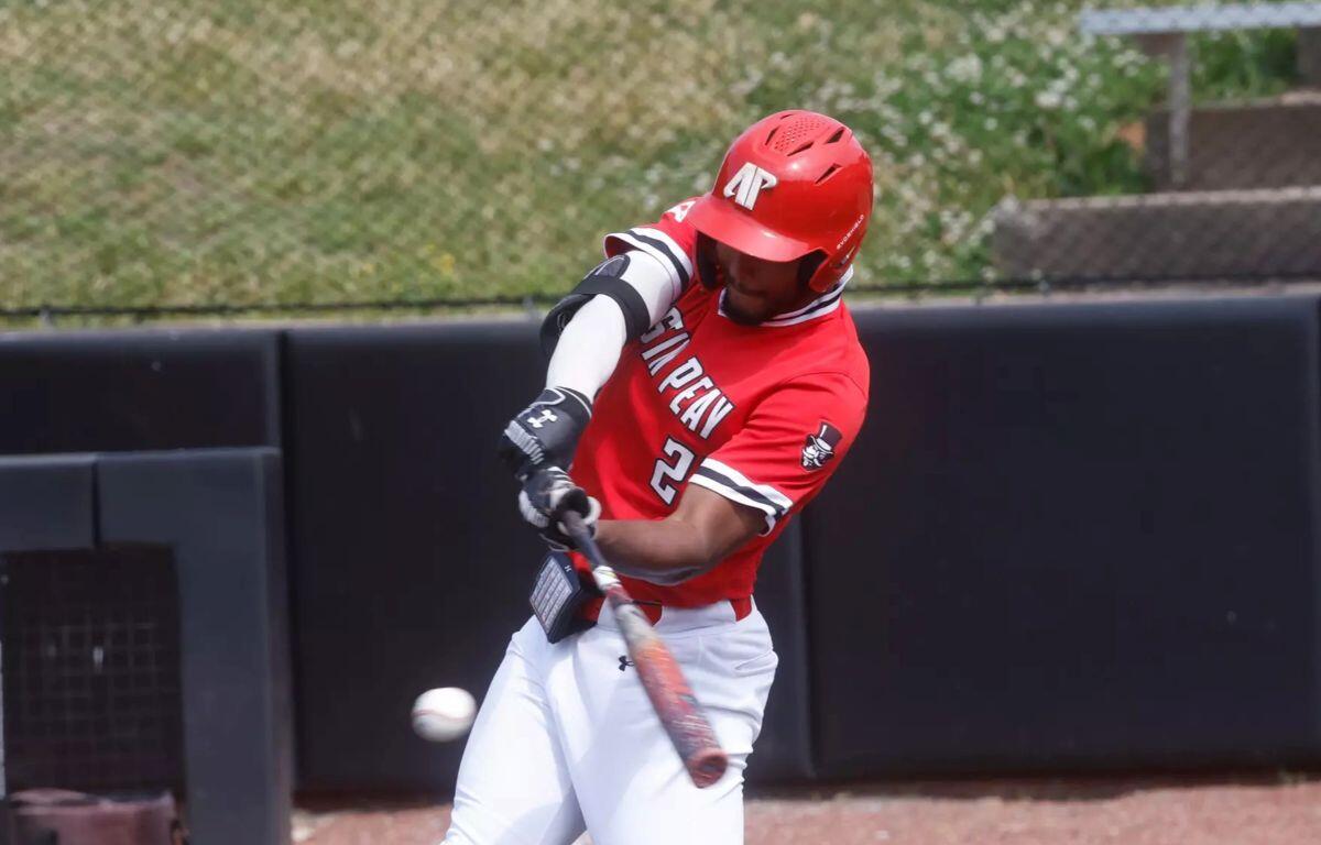 Austin Peay State University's baseball team clinched a berth in the 2026 Atlantic Sun Conference Baseball Championship after defeating Eastern Kentucky 15-2 in its final home game of 2026, Sunday, May 10, 2026, at Joe Maynard Field in Raymond C. Hand Park. (Robert Smith, APSU Athletics)