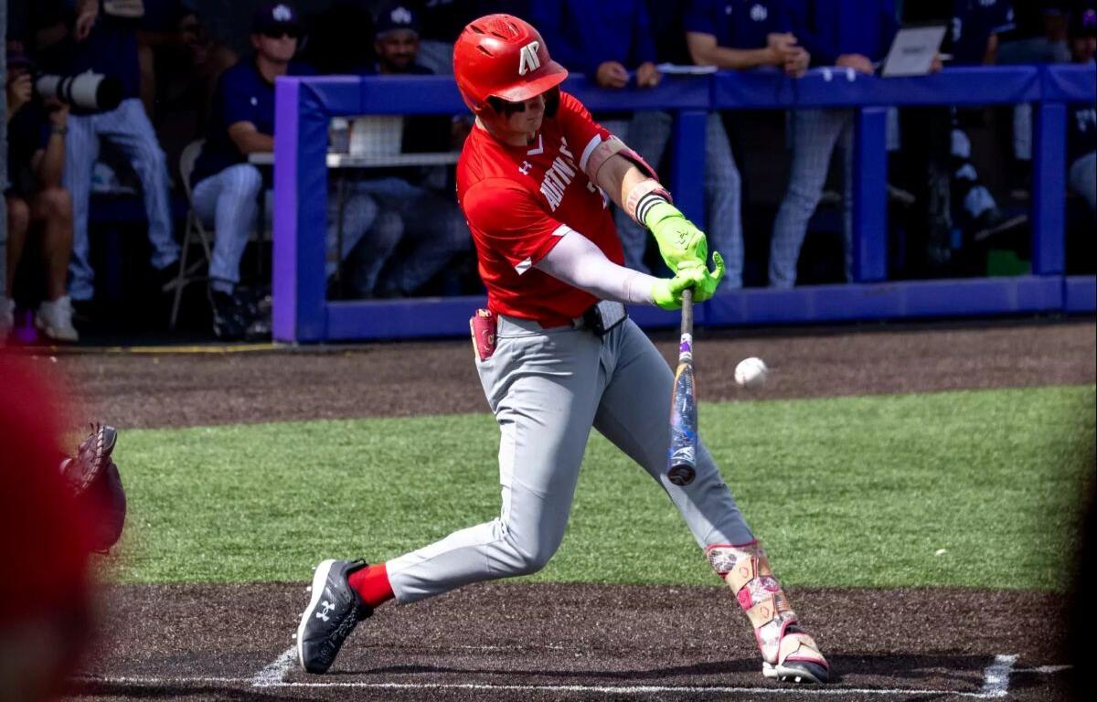 Austin Peay State University’s baseball team dropped an 8-4 decision to North Alabama in its final game of the regular season, Saturday, May 16, 2026, at Mike D. Lane Field in Florence, Alabama. (Preston Ludwick, APSU Athletics)