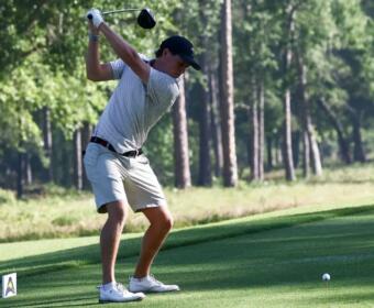 The Austin Peay men’s golf team competed in the first round of the 2026 Atlantic Sun Conference Men’s Golf Championship, Monday, April 21, 2026, at Kinderlou Forest Golf Club in Valdosta, Georgia. (Casey Crigger, APSU Athletics)