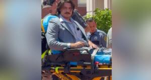 Dalton Eatherly, aka “Chud the Builder,” after shots were fired outside Montgomery County Courthouse on May 13, 2026. (Anonymous, Contributed)