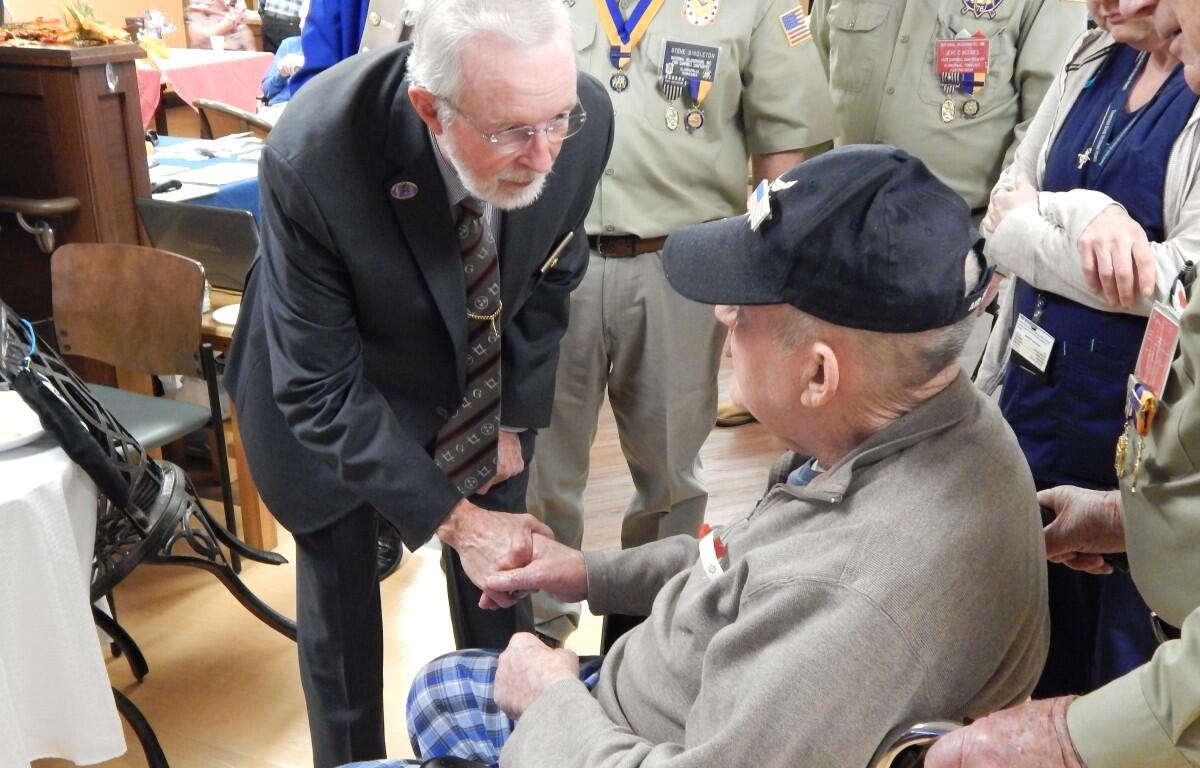 The Masonic Grand Lodge of Tennessee’s Grand Master with local members, visiting Clarksville Veterans’ Home in 2018. (Contributed)