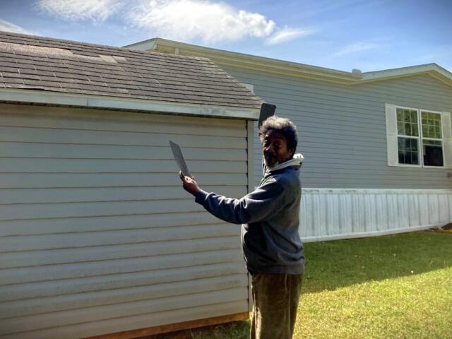 Keith Cherry in front of his home on Camden Crossing in Clarksville on April 14, 2026. (Christian Brown)