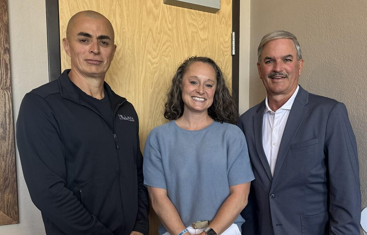 From the left, Leo Millan, Tonya Leszczak and Charlie Koon.