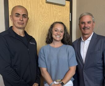 From the left, Leo Millan, Tonya Leszczak and Charlie Koon.