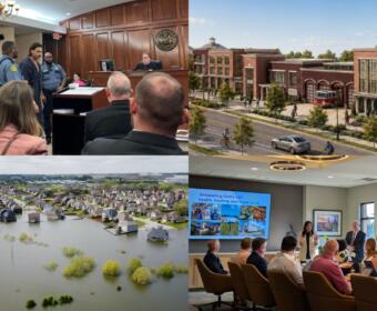 Clockwise from the top left, arraignment hearing, PSC renderings, Ascension Clarksville, Farmington.