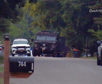 Police perimeter on Monroe Street on May 27, 2026. (Enrique Hernandez, Dash 10 Media)