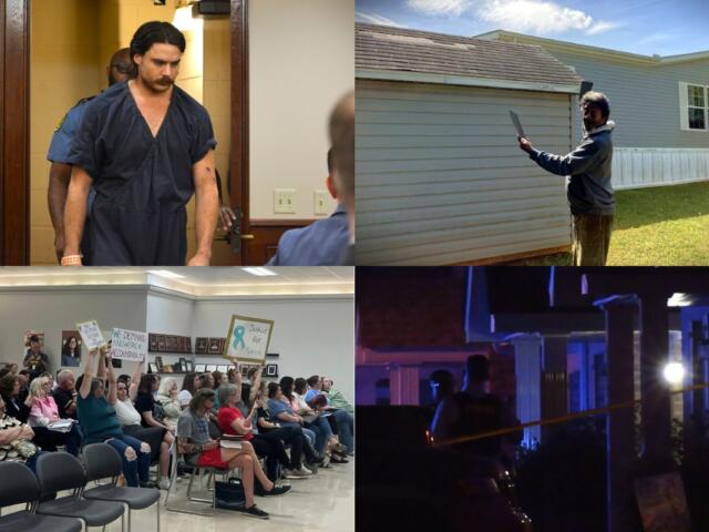 Clockwise from the top left, Dalton Eatherly hearing, Evolve construction complaints, home intruder shooting and CMCSS School Board meeting.