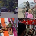 Clockwise from the top left, police standoff, Fort Campbell troop return, Govs basketball and summer fun guide.