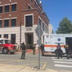 Scene after shots fired outside Montgomery County Courthouse on May 13, 2026. (Jazmin Logan)