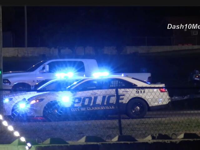 Scene after the stabbing at the Clarksville Speedway on May 15, 2026. (Dash 10 Media)
