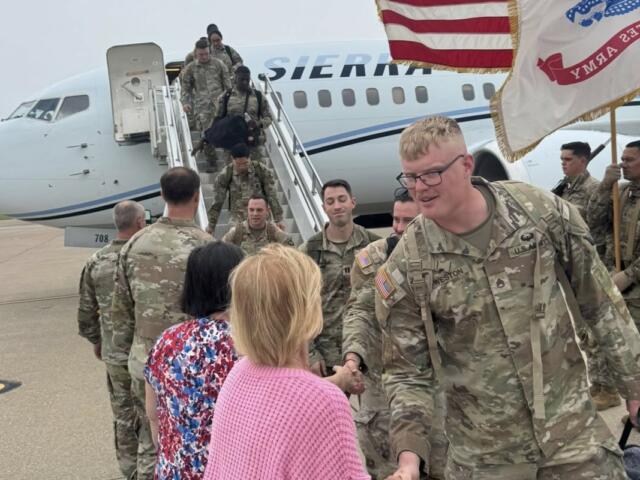 101st Airborne Headquarters arrive back from deployment at Fort Campbell in May 2026. (Contributed by Southwestern Kentucky MAC)
