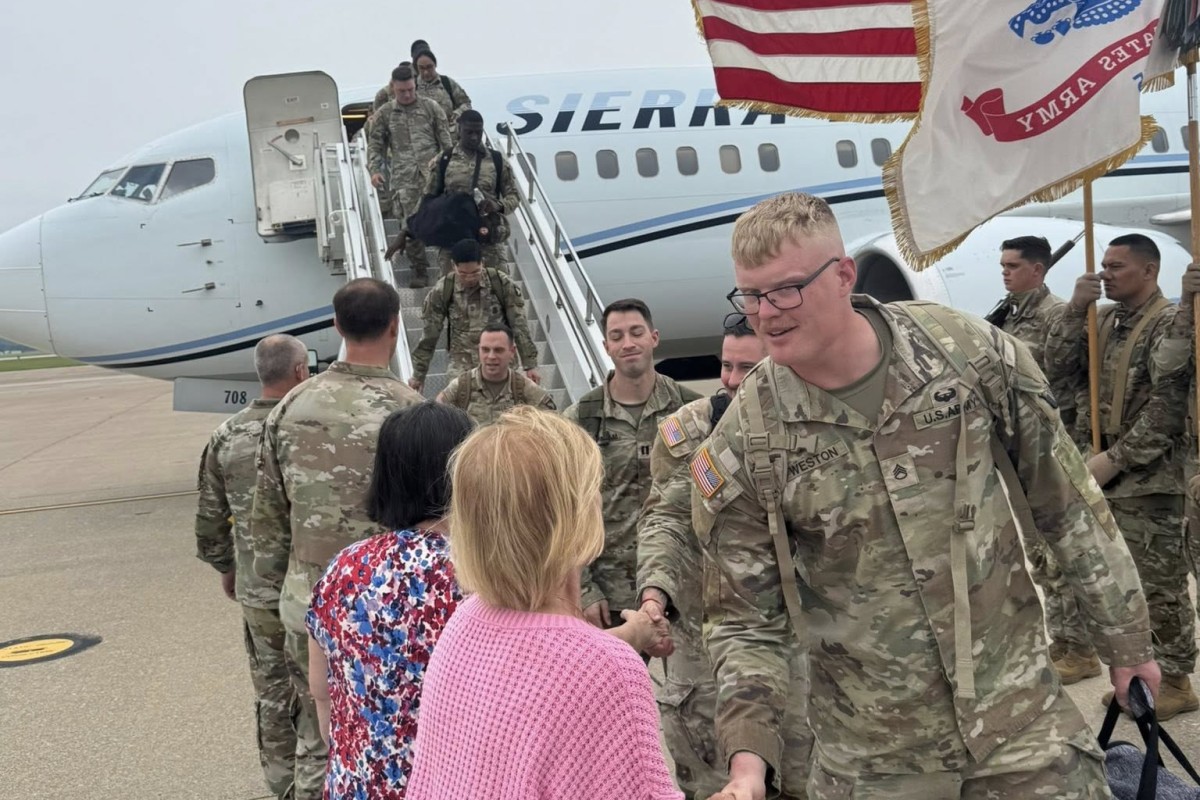 101st Airborne Headquarters arrive back from deployment at Fort Campbell in May 2026. (Contributed by Southwestern Kentucky MAC)