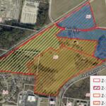 Zoomed in aerial map of 134-acre proposed rezone off Ted A. Crozier Blvd. (Regional Planning Commission, Contributed)