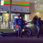 A vehicle is stopped on Fort Campbell Boulevard after a high-speed chase on May 2, 2026. (Enrique Hernandez, Dash 10 Media)