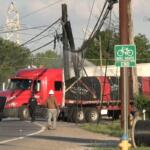 A semi crashed on Kraft Street on May 4, 2026. (Enrique Hernandez, Dash 10 Media)