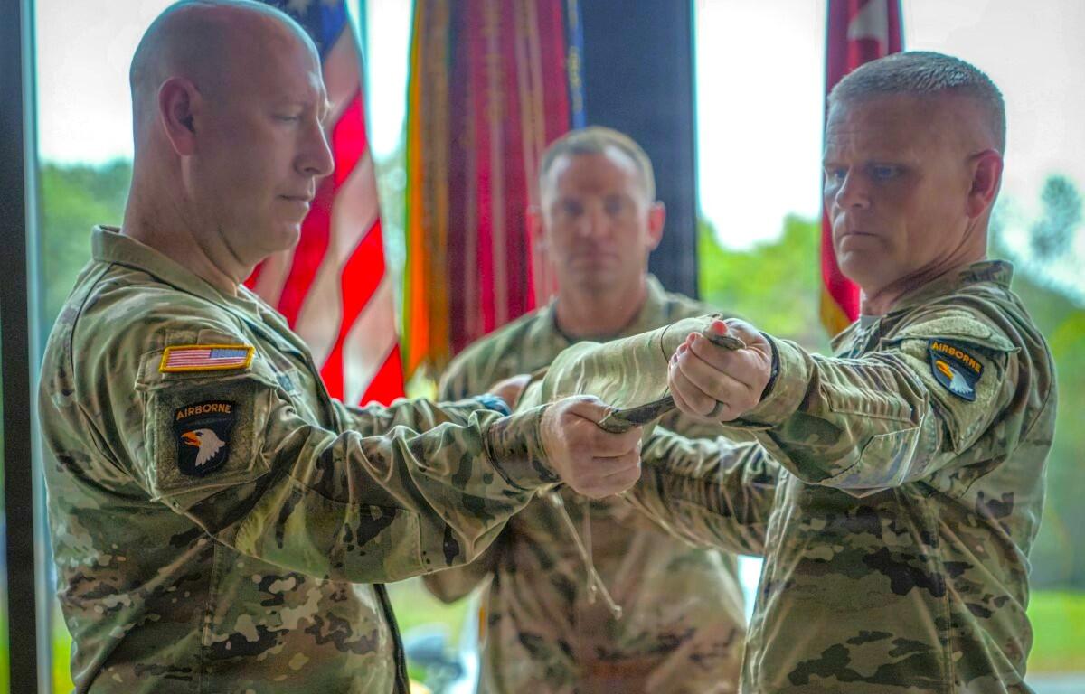 The 101st Airborne Division uncases its Division Colors at the Wings of Liberty Tennessee Museum on June 9, 2026. (101st Airborne Division, contributed)