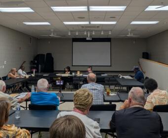 The Ajax Turner Senior Center Board meeting on June 11, 2026. (Chris Smith)
