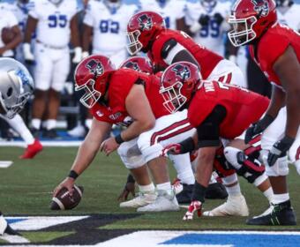 For the second time in program history and the first since defeating Kansas State in the 1987 season opener, Austin Peay’s football team took down an FBS opponent, defeating Middle Tennessee, 34-14, Saturday, August 30, 2025, at Johnny Floyd Stadium in Murfreesboro, Tennessee. (Robert Smith, APSU Athletics)