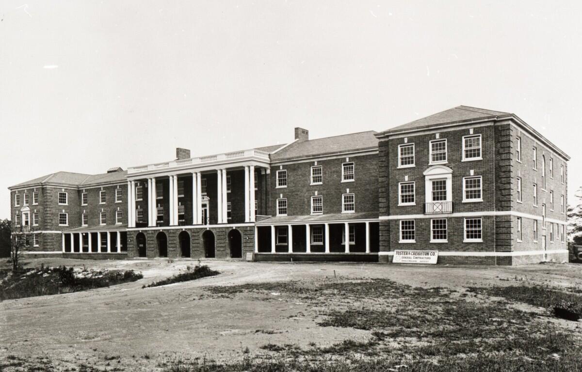 Harned Hall at Austin Peay Normal School, shortly after construction in 1932 by Foster & Creighton Co. (Montgomery County Archives, contributed)