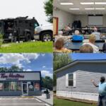 Clockwise from the top left, police standoff, Senior Citizens Board meeting, Keith Cherry's roof and Tim Hortons.