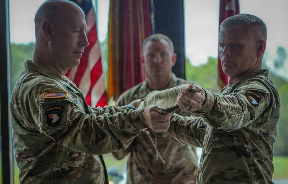 The 101st Airborne Division uncases its Division Colors at the Wings of Liberty Tennessee Museum on June 9, 2026. (101st Airborne Division, contributed)