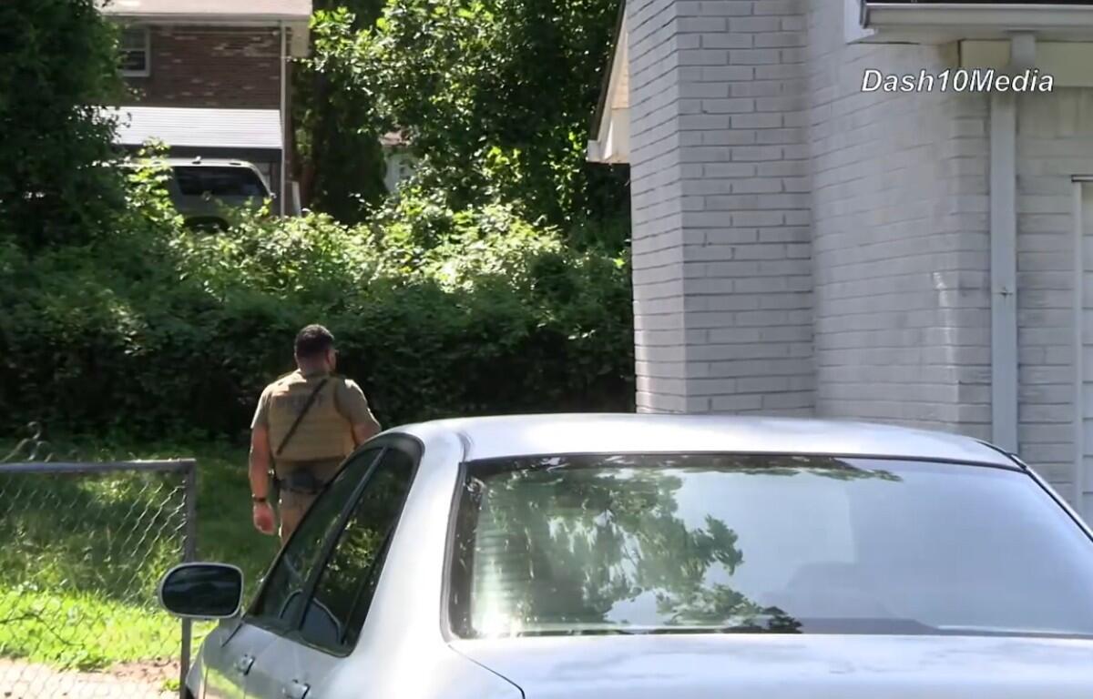 Law enforcement search for missing 3-year-old Tyler Hall in Clarksville on June 2, 2026. (Enrique Hernandez, Dash 10 Media)