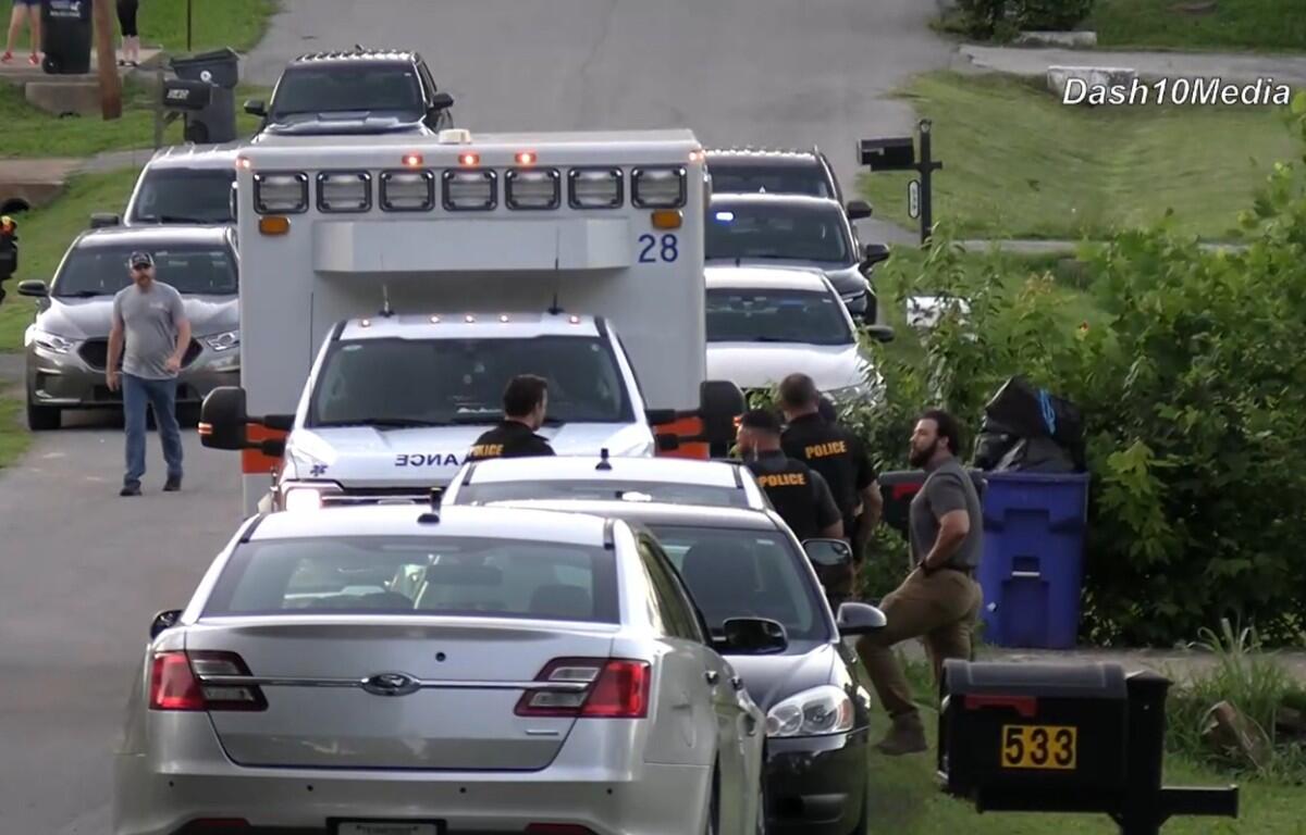 Missing 3-year-old Tyler Hall is prepared for trip to hospital after being found on June 2, 2026. (Enrique Hernandez, Dash 10 Media)