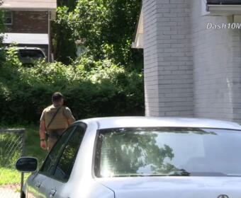 Law enforcement search for missing 3-year-old Tyler Hall in Clarksville on June 2, 2026. (Enrique Hernandez, Dash 10 Media)